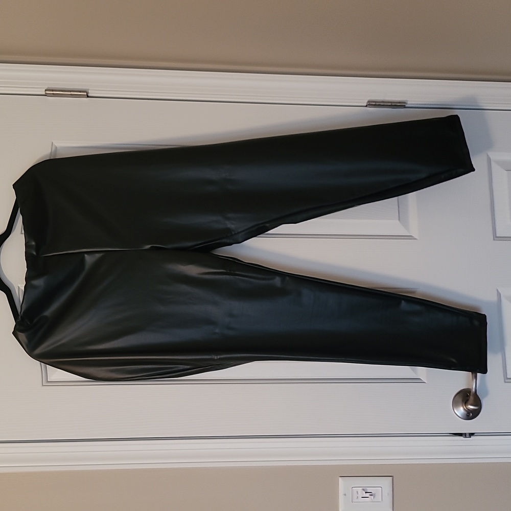 Faux leather pants